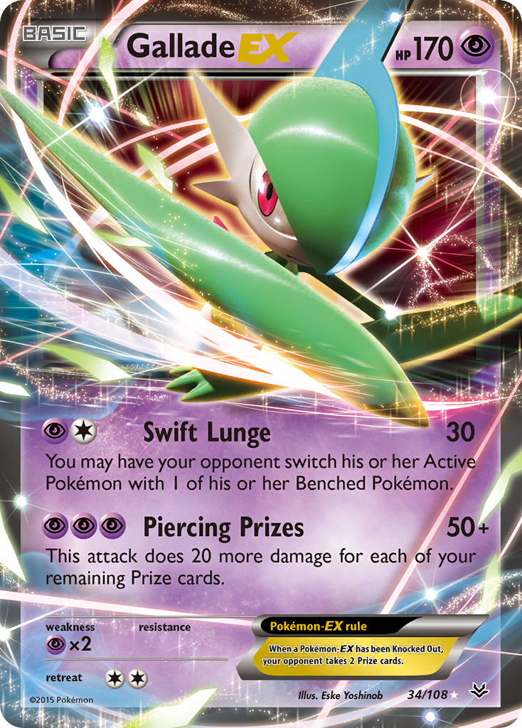 Gallade EX (34/108) [XY: Roaring Skies] | Tabernacle Games