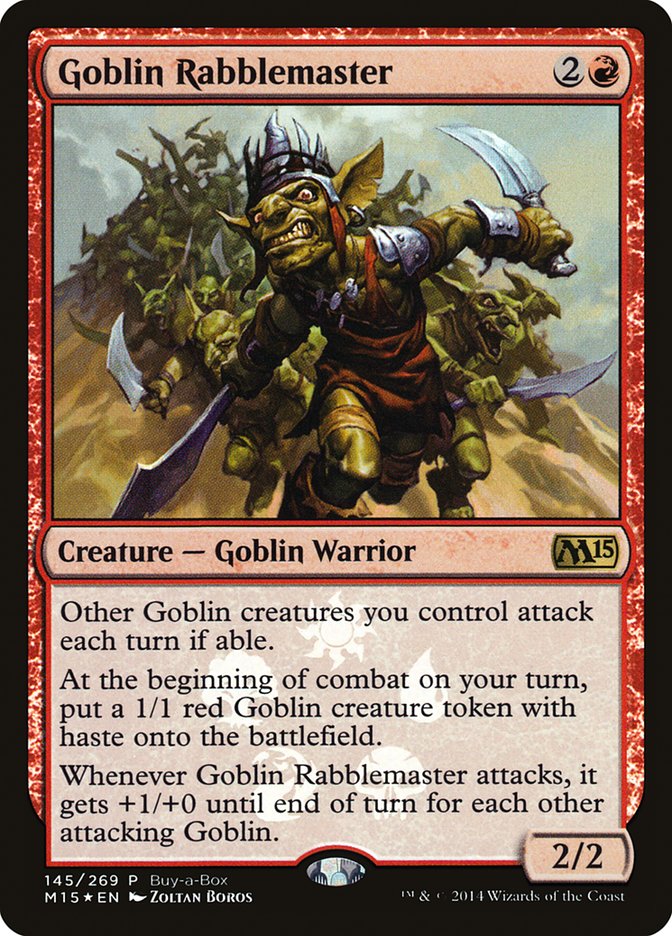 Goblin Rabblemaster (Buy-A-Box) [Magic 2015 Promos] | Tabernacle Games