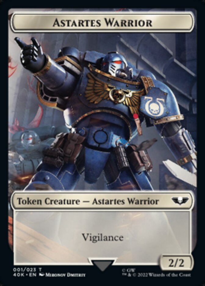 Astartes Warrior // Robot Double-sided Token (Surge Foil) [Universes Beyond: Warhammer 40,000 Tokens] | Tabernacle Games