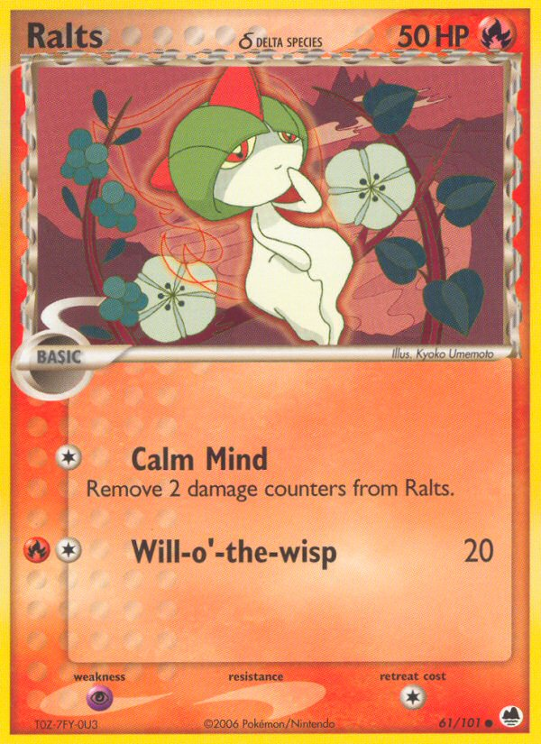 Ralts (61/101) (Delta Species) [EX: Dragon Frontiers] | Tabernacle Games