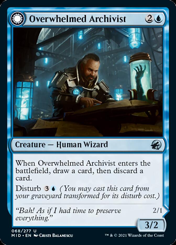 Overwhelmed Archivist // Archive Haunt [Innistrad: Midnight Hunt] | Tabernacle Games
