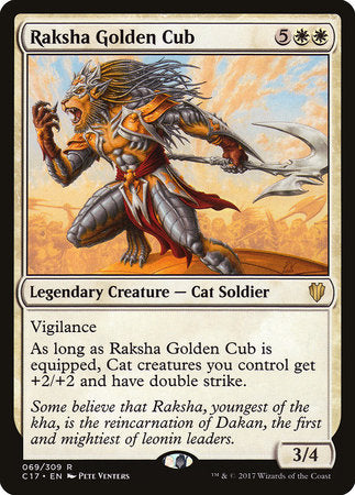 Raksha Golden Cub [Commander 2017] | Tabernacle Games