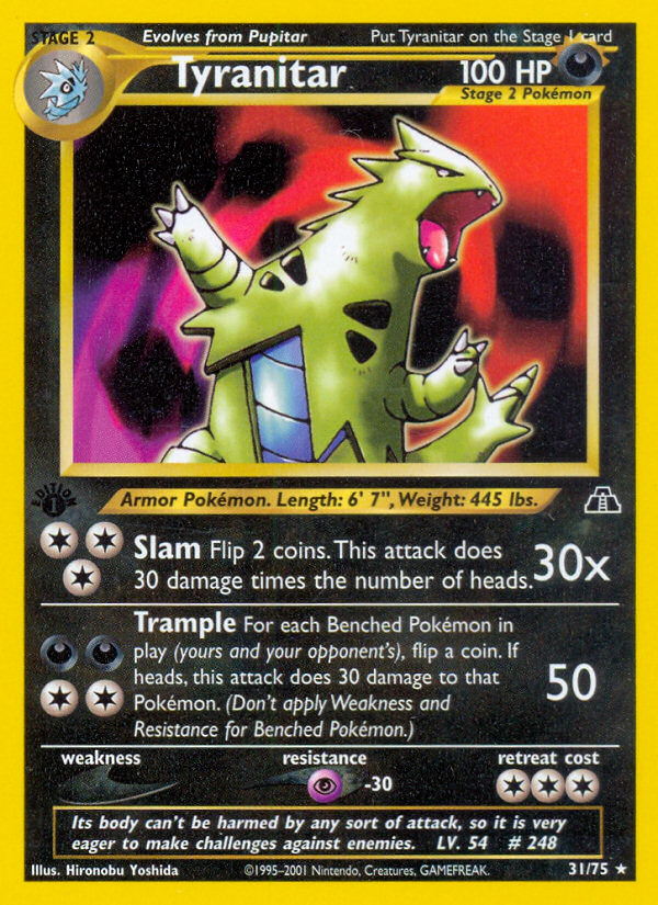 Tyranitar (31/75) [Neo Discovery 1st Edition] | Tabernacle Games