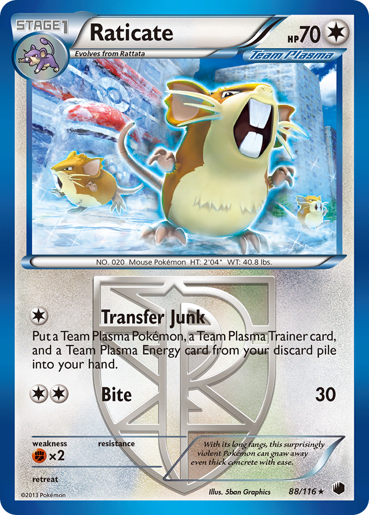 Raticate (88/116) [Black & White: Plasma Freeze] | Tabernacle Games