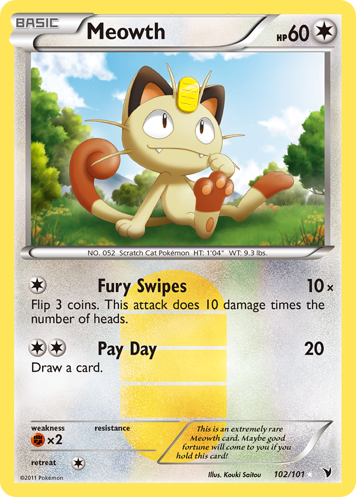 Meowth (102/101) [Black & White: Noble Victories] | Tabernacle Games