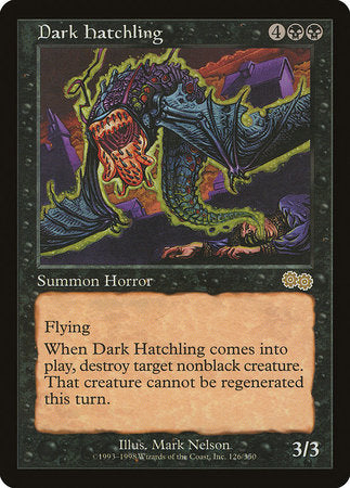 Dark Hatchling [Urza's Saga] | Tabernacle Games