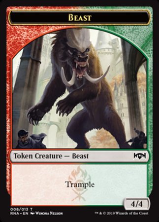 Beast Token [Ravnica Allegiance Tokens] | Tabernacle Games
