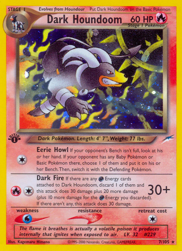 Dark Houndoom (7/105) [Neo Destiny 1st Edition] | Tabernacle Games