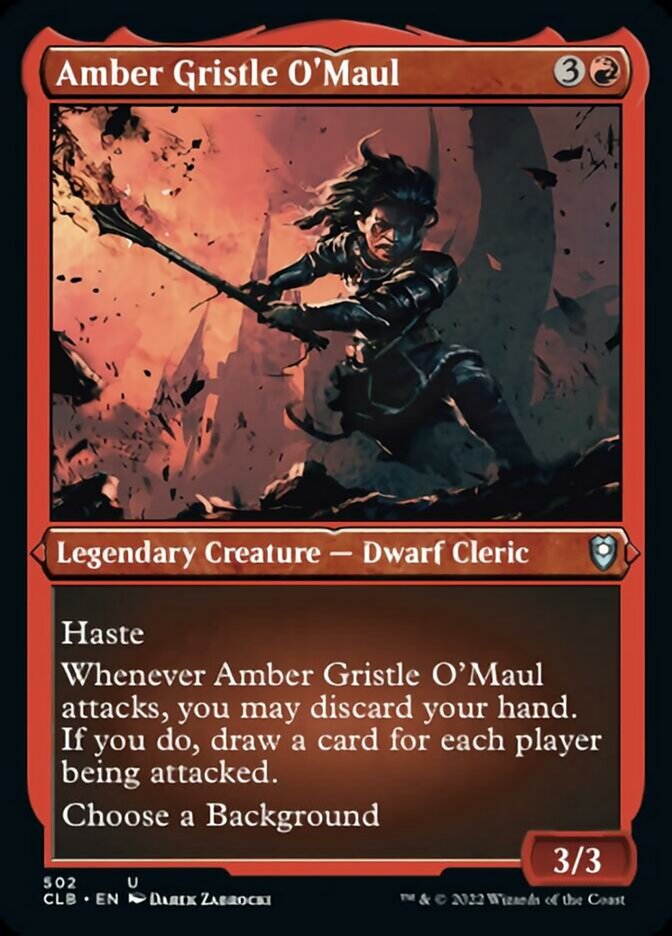 Amber Gristle O'Maul (Foil Etched) [Commander Legends: Battle for Baldur's Gate] | Tabernacle Games