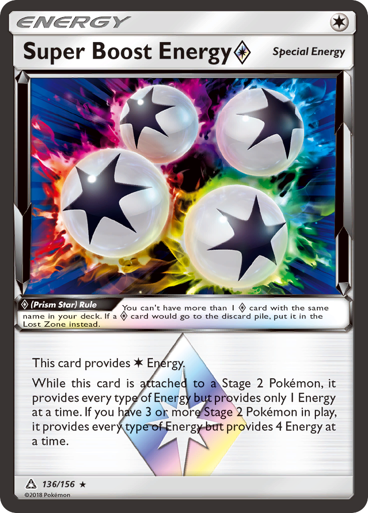 Super Boost Energy (136/156) (Prism Star) [Sun & Moon: Ultra Prism] | Tabernacle Games