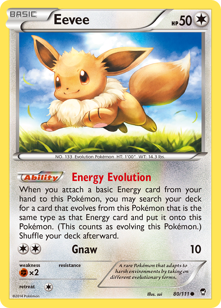 Eevee (80/111) [XY: Furious Fists] | Tabernacle Games