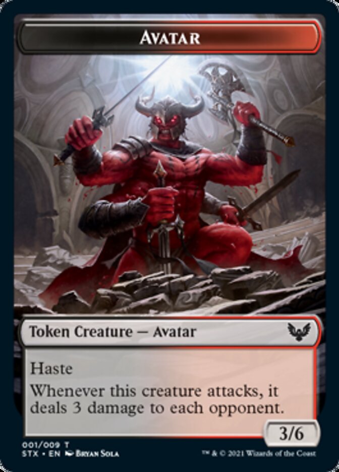 Elemental // Avatar Token [Strixhaven: School of Mages Tokens] | Tabernacle Games