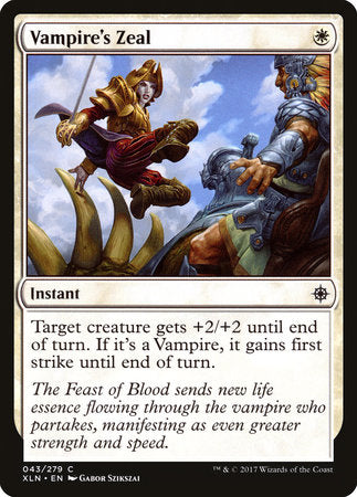 Vampire's Zeal [Ixalan] | Tabernacle Games