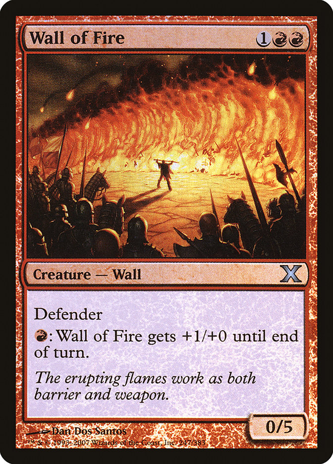 Wall of Fire (Premium Foil) [Tenth Edition] | Tabernacle Games
