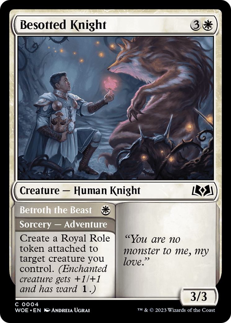 Besotted Knight // Betroth the Beast [Wilds of Eldraine] | Tabernacle Games