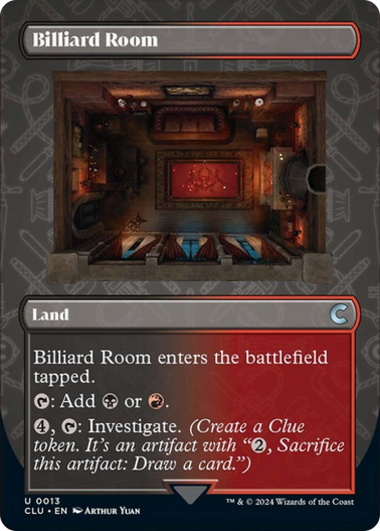 Billiard Room (Borderless) [Ravnica: Clue Edition] | Tabernacle Games