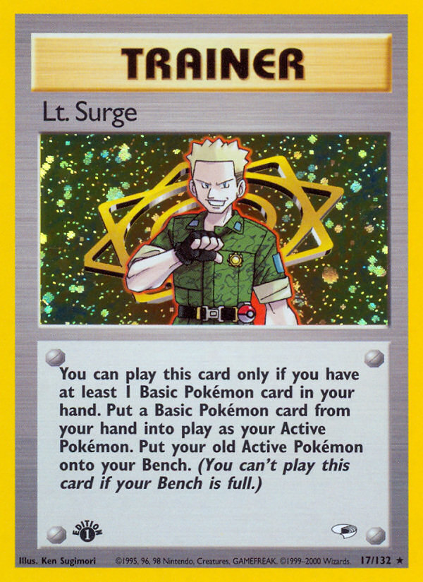 Lt. Surge (17/132) [Gym Heroes 1st Edition] | Tabernacle Games