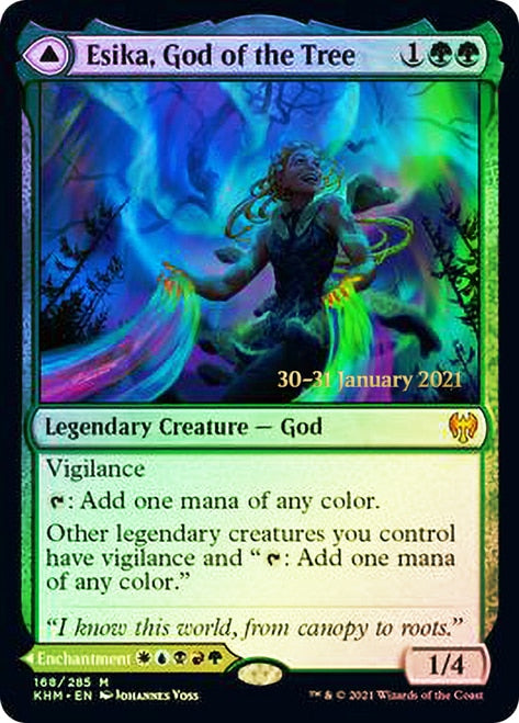 Esika, God of the Tree // The Prismatic Bridge  [Kaldheim Prerelease Promos] | Tabernacle Games