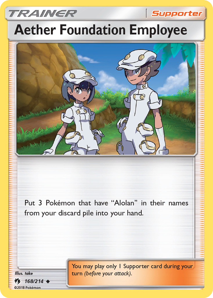 Aether Foundation Employee (168/214) [Sun & Moon: Lost Thunder] | Tabernacle Games
