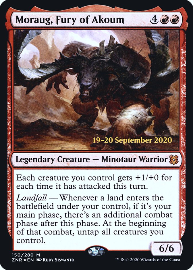 Moraug, Fury of Akoum  [Zendikar Rising Prerelease Promos] | Tabernacle Games