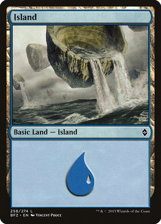 Island (258) [Battle for Zendikar] | Tabernacle Games