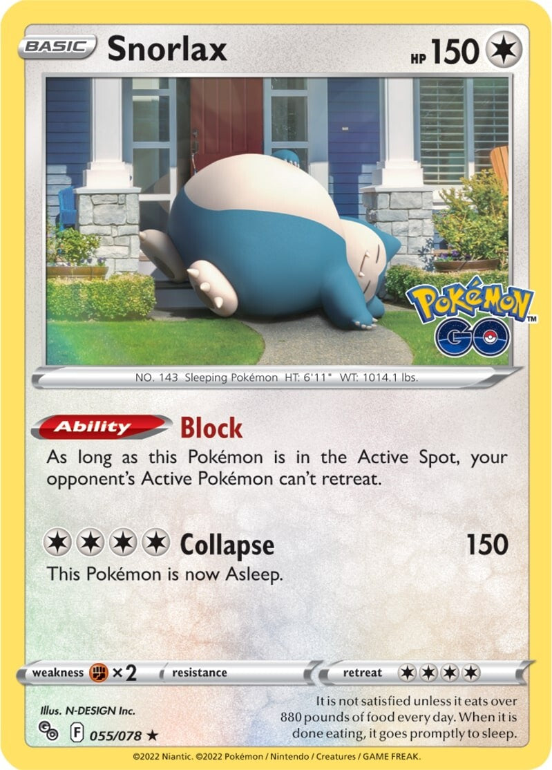 Snorlax (055/078) [Pokémon GO] | Tabernacle Games