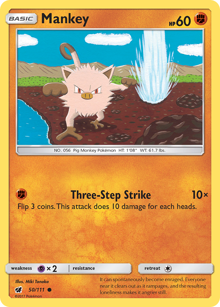 Mankey (50/111) [Sun & Moon: Crimson Invasion] | Tabernacle Games