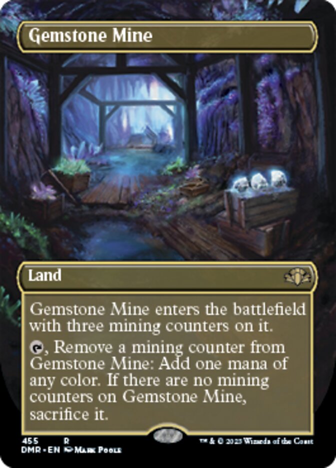 Gemstone Mine (Borderless Alternate Art) [Dominaria Remastered] | Tabernacle Games