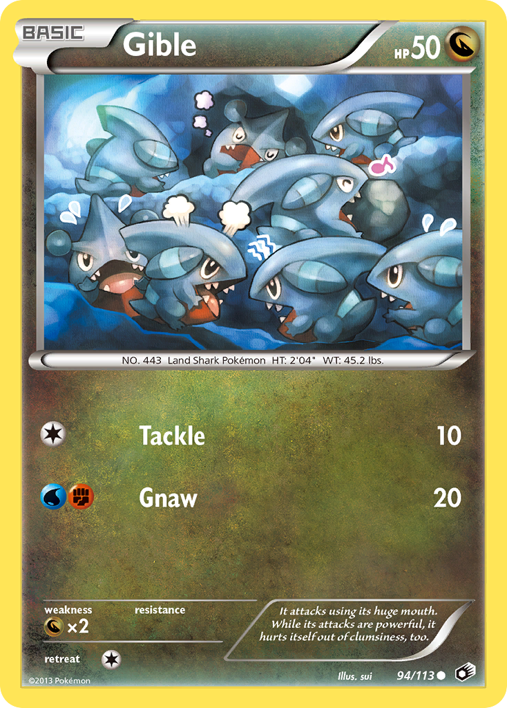 Gible (94/113) [Black & White: Legendary Treasures] | Tabernacle Games