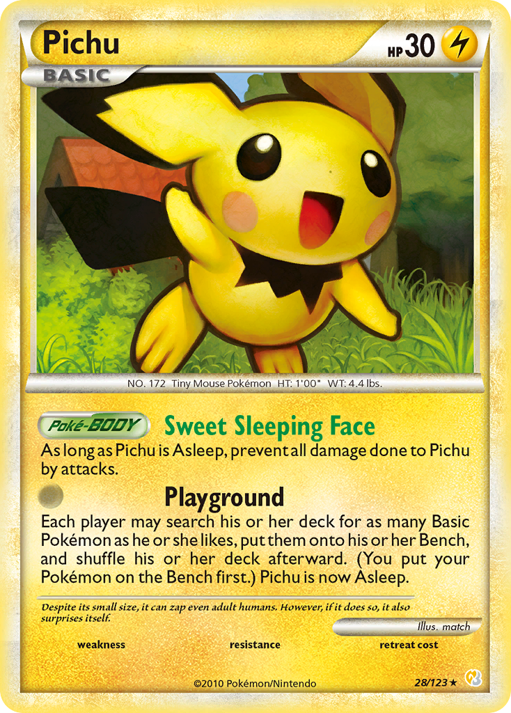Pichu (28/123) [HeartGold & SoulSilver: Base Set] | Tabernacle Games
