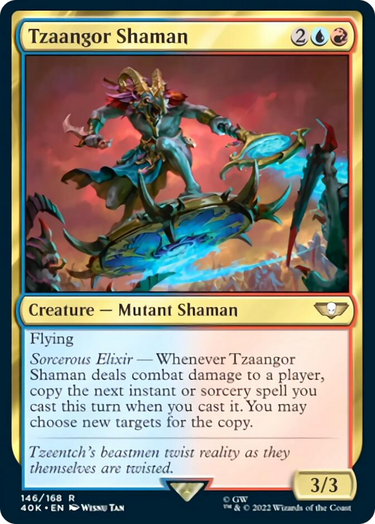 Tzaangor Shaman (Surge Foil) [Universes Beyond: Warhammer 40,000] | Tabernacle Games