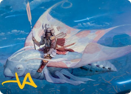 Sky-Blessed Samurai Art Card (Gold-Stamped Signature) [Kamigawa: Neon Dynasty Art Series] | Tabernacle Games