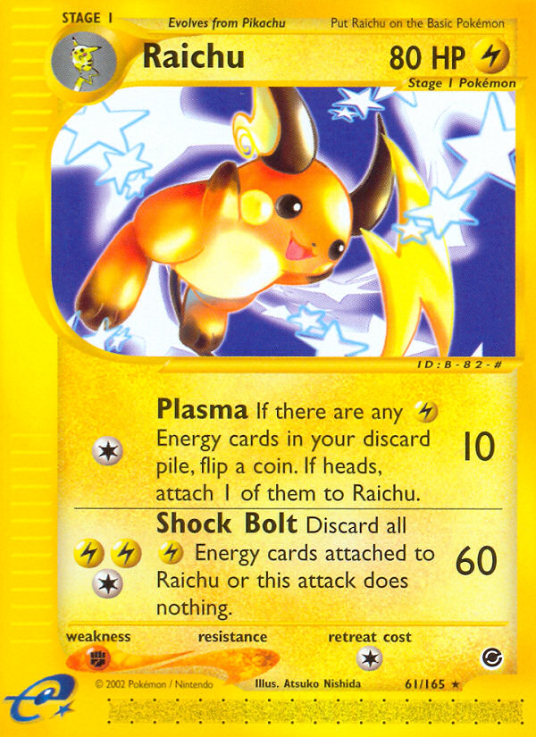 Raichu (61/165) [Expedition: Base Set] | Tabernacle Games