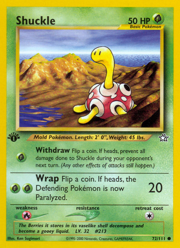 Shuckle (72/111) [Neo Genesis 1st Edition] | Tabernacle Games