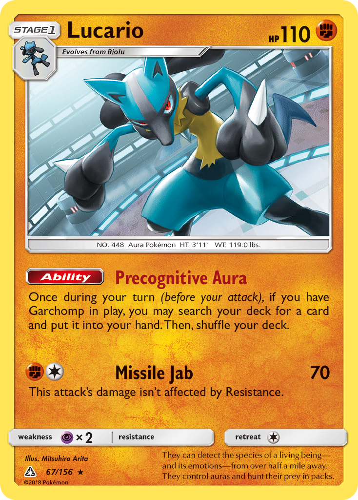 Lucario (67/156) [Sun & Moon: Ultra Prism] | Tabernacle Games