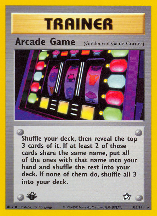 Arcade Game (83/111) [Neo Genesis 1st Edition] | Tabernacle Games
