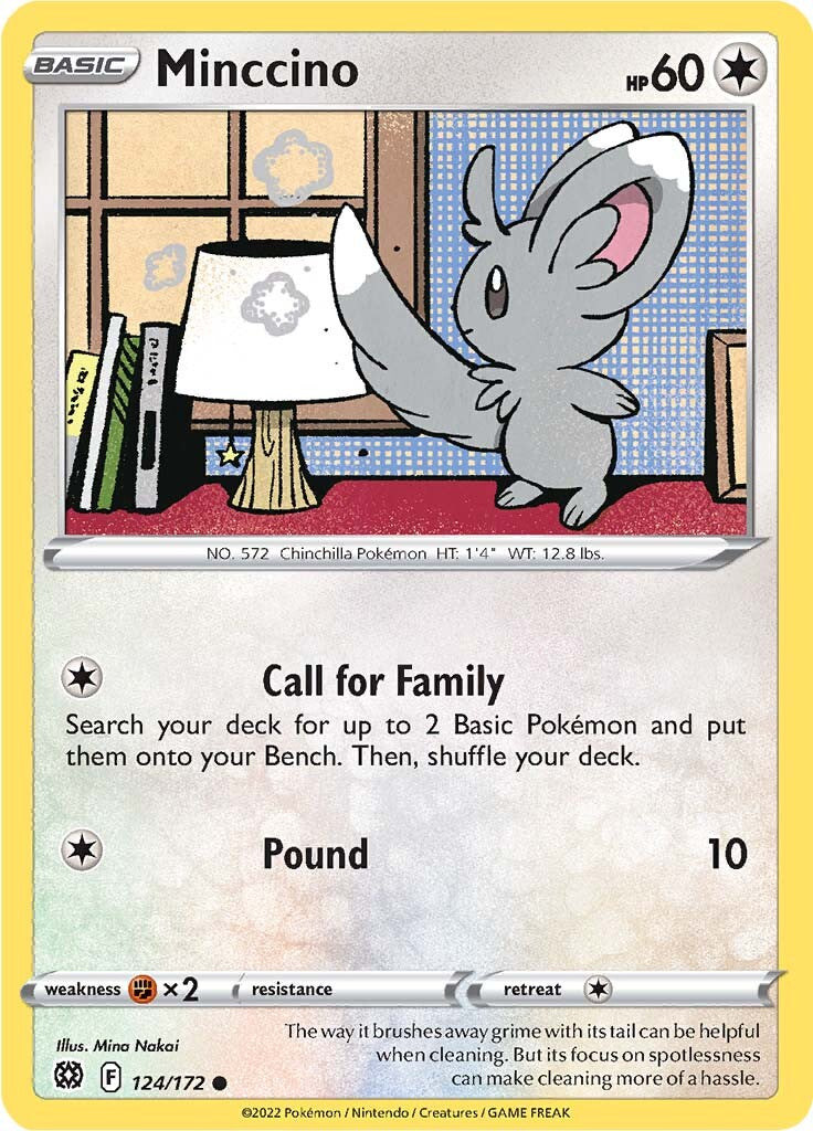 Minccino (124/172) [Sword & Shield: Brilliant Stars] | Tabernacle Games