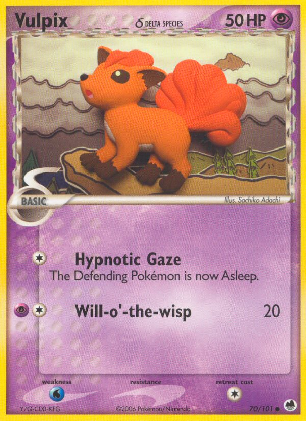 Vulpix (70/101) (Delta Species) [EX: Dragon Frontiers] | Tabernacle Games