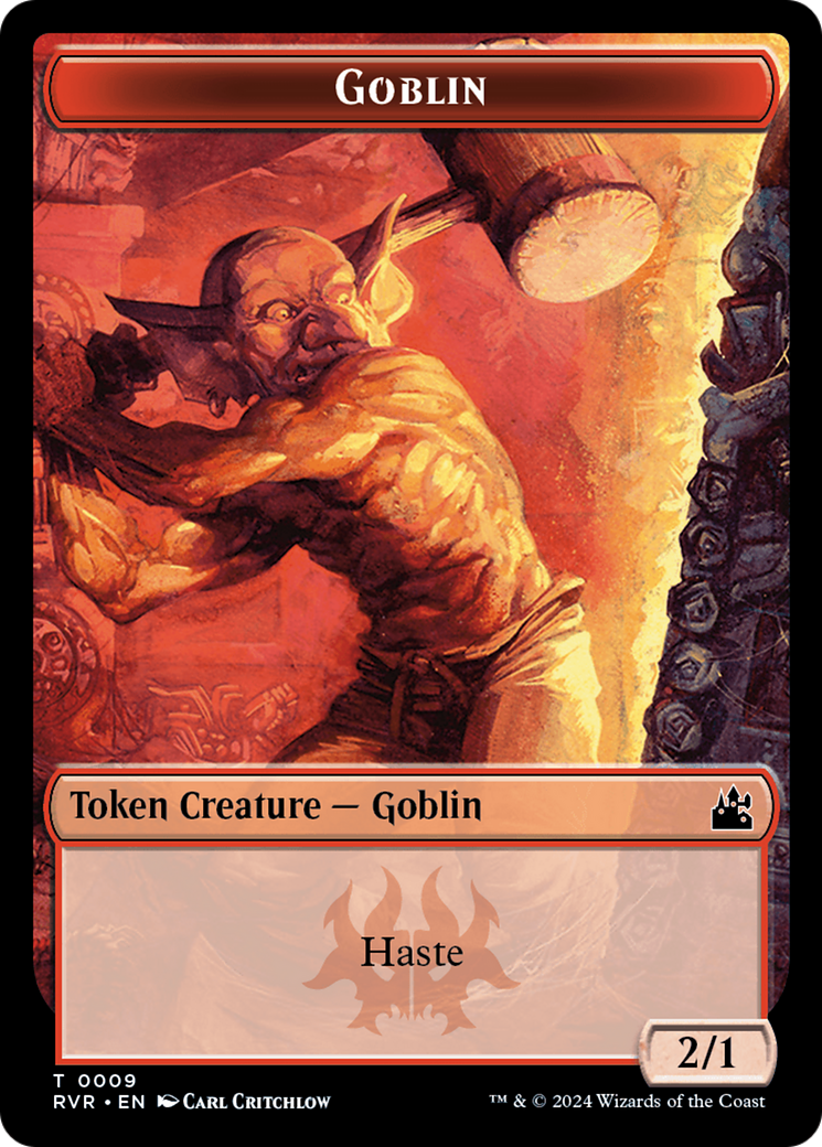 Bird // Goblin (0009) Double-Sided Token [Ravnica Remastered Tokens] | Tabernacle Games