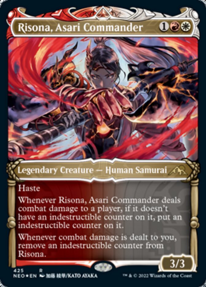 Risona, Asari Commander (Showcase) (Foil Etched) [Kamigawa: Neon Dynasty] | Tabernacle Games