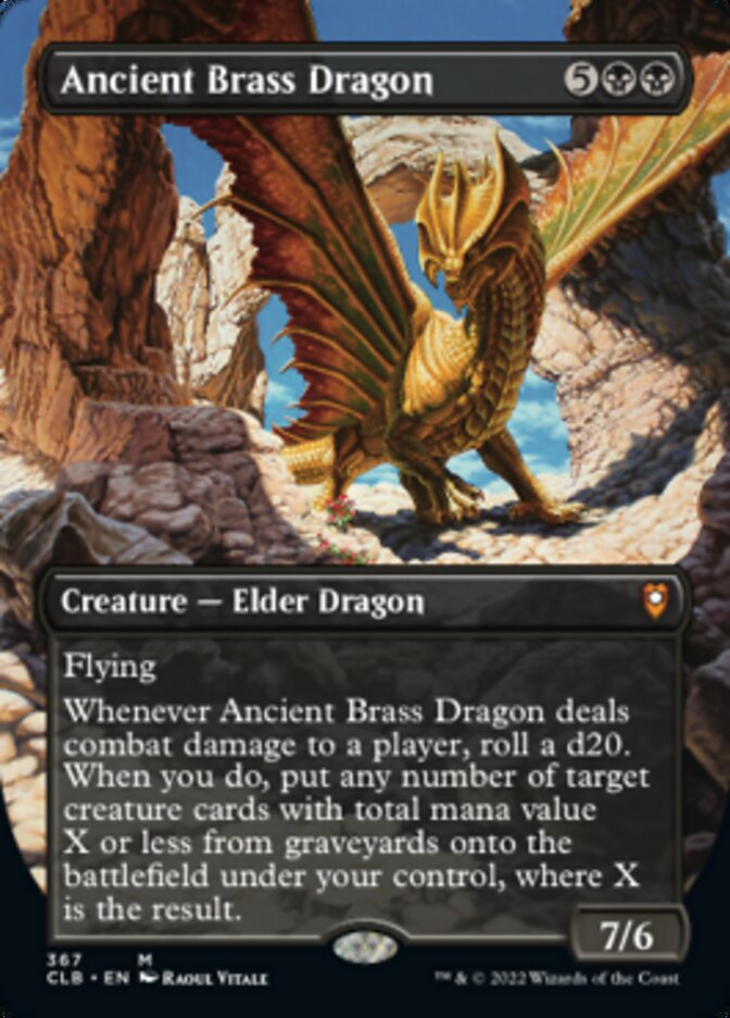 Ancient Brass Dragon (Borderless Alternate Art) [Commander Legends: Battle for Baldur's Gate] | Tabernacle Games