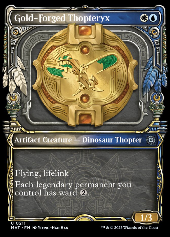Gold-Forged Thopteryx (Showcase Halo Foil) [March of the Machine: The Aftermath] | Tabernacle Games
