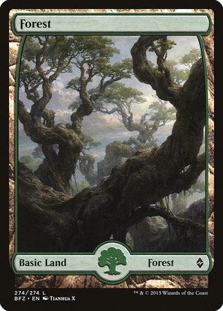 Forest (274) - Full Art [Battle for Zendikar] | Tabernacle Games