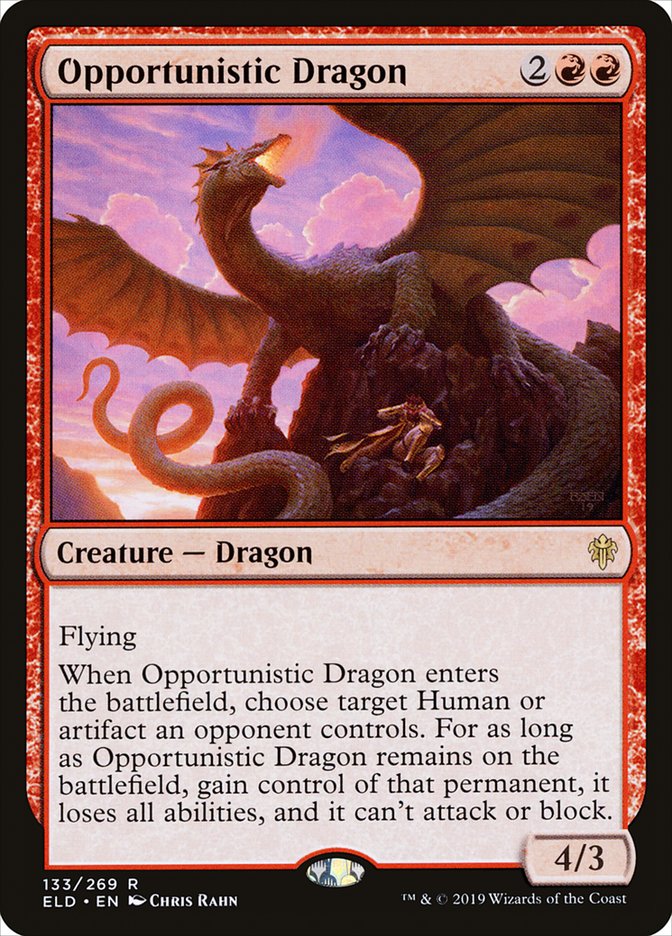 Opportunistic Dragon [Throne of Eldraine] | Tabernacle Games