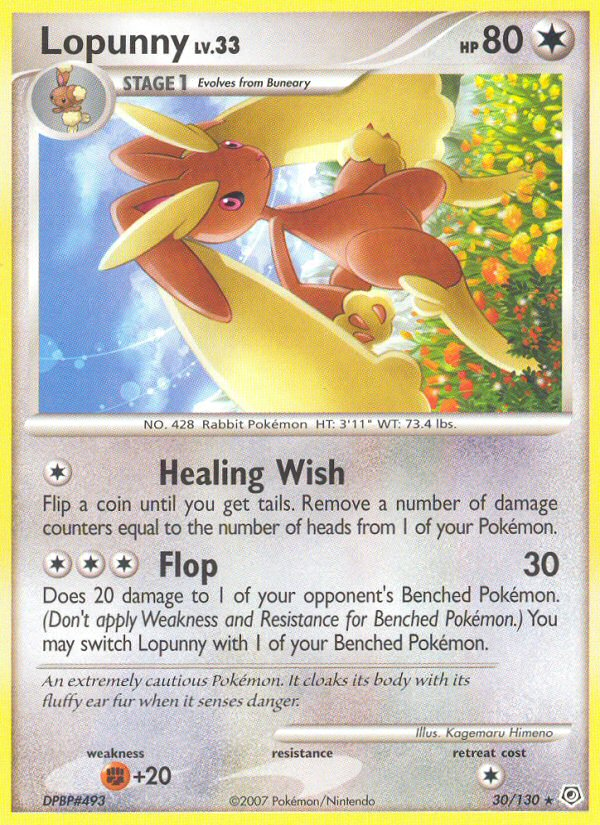 Lopunny (30/130) [Diamond & Pearl: Base Set] | Tabernacle Games