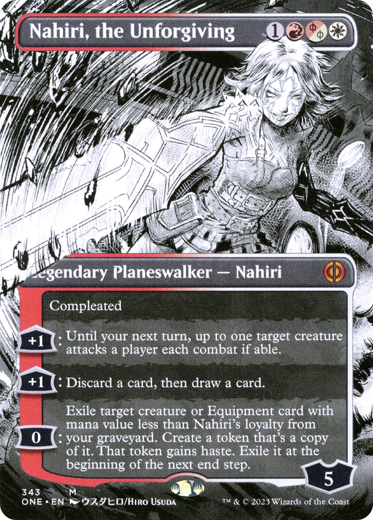 Nahiri, the Unforgiving (Borderless Manga) [Phyrexia: All Will Be One] | Tabernacle Games