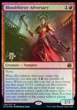 Bloodthirsty Adversary [Innistrad: Midnight Hunt Prerelease Promos] | Tabernacle Games