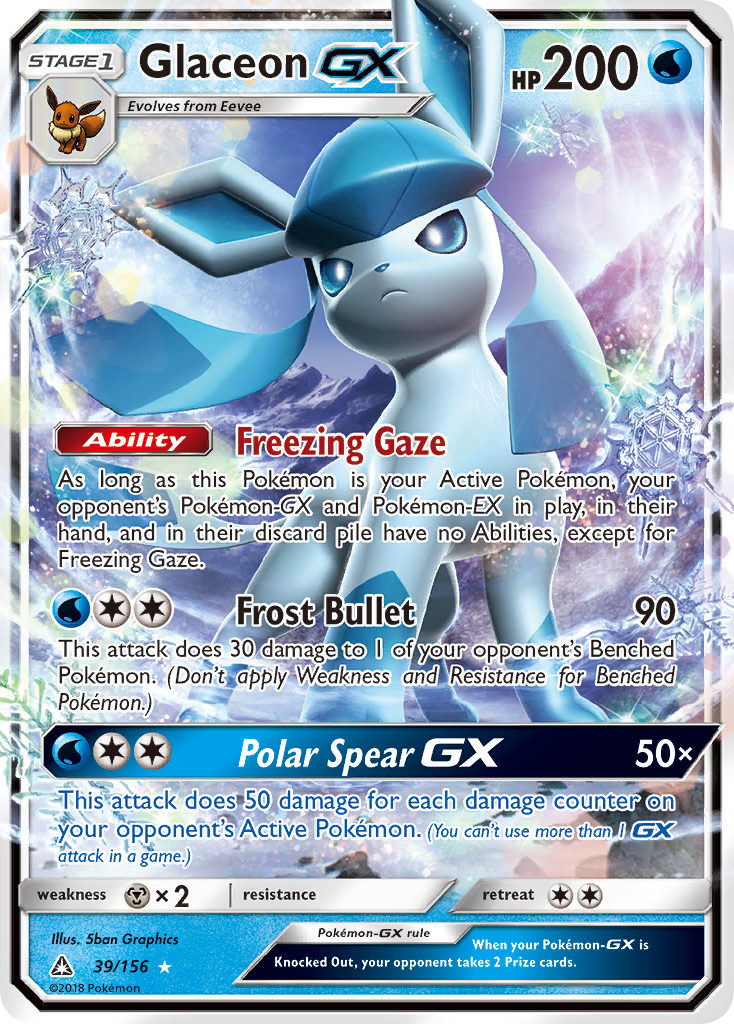 Glaceon GX (39/156) [Sun & Moon: Ultra Prism] | Tabernacle Games
