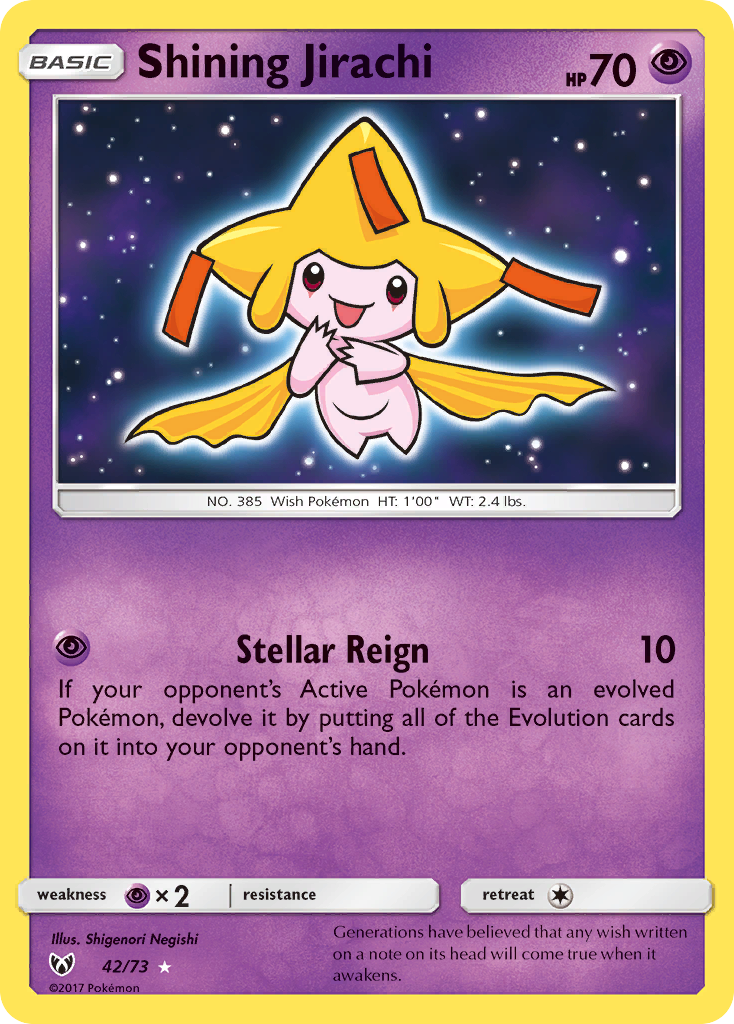 Shining Jirachi (42/73) [Sun & Moon: Shining Legends] | Tabernacle Games