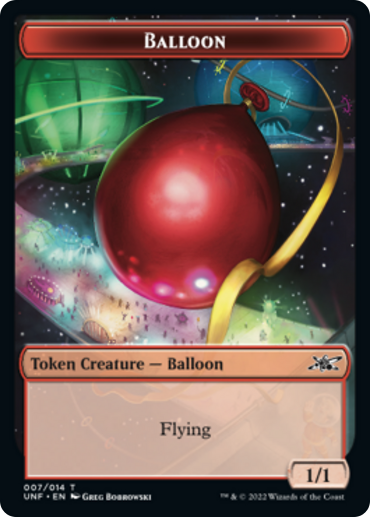 Teddy Bear // Balloon Double-sided Token [Unfinity Tokens] | Tabernacle Games